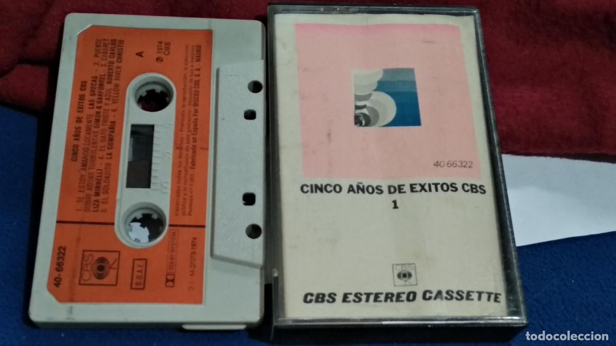 Casetes antiguos: Cinco a&ntilde;os de &eacute;xitos CBS - 1 - CBS 1974 CASETE CINTA CASSETTE