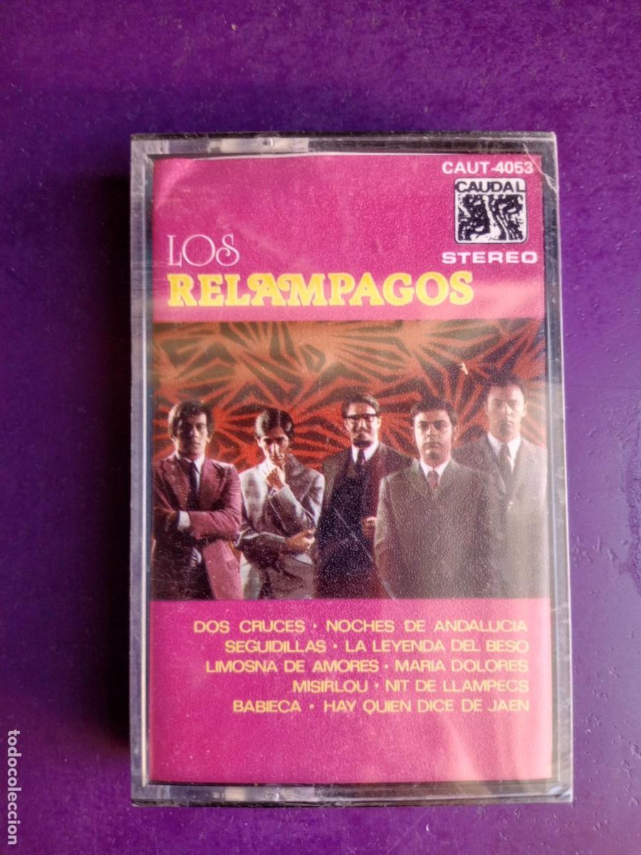 Casetes antiguos: LOS RELAMPAGOS - CASETE CAUDAL 12 EXITOS - POP BEAT INSTRUM - BRINCOS PEKENIKES - PRECINTADA