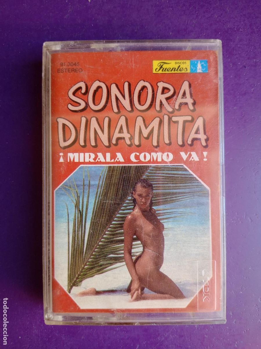 Casetes antiguos: Sonora Dinamita &ndash; &iexcl;Mirala Como Va! - CASETE FONOMUSIC 1989 - CUMBIA, SON, SALSA - POCO USO