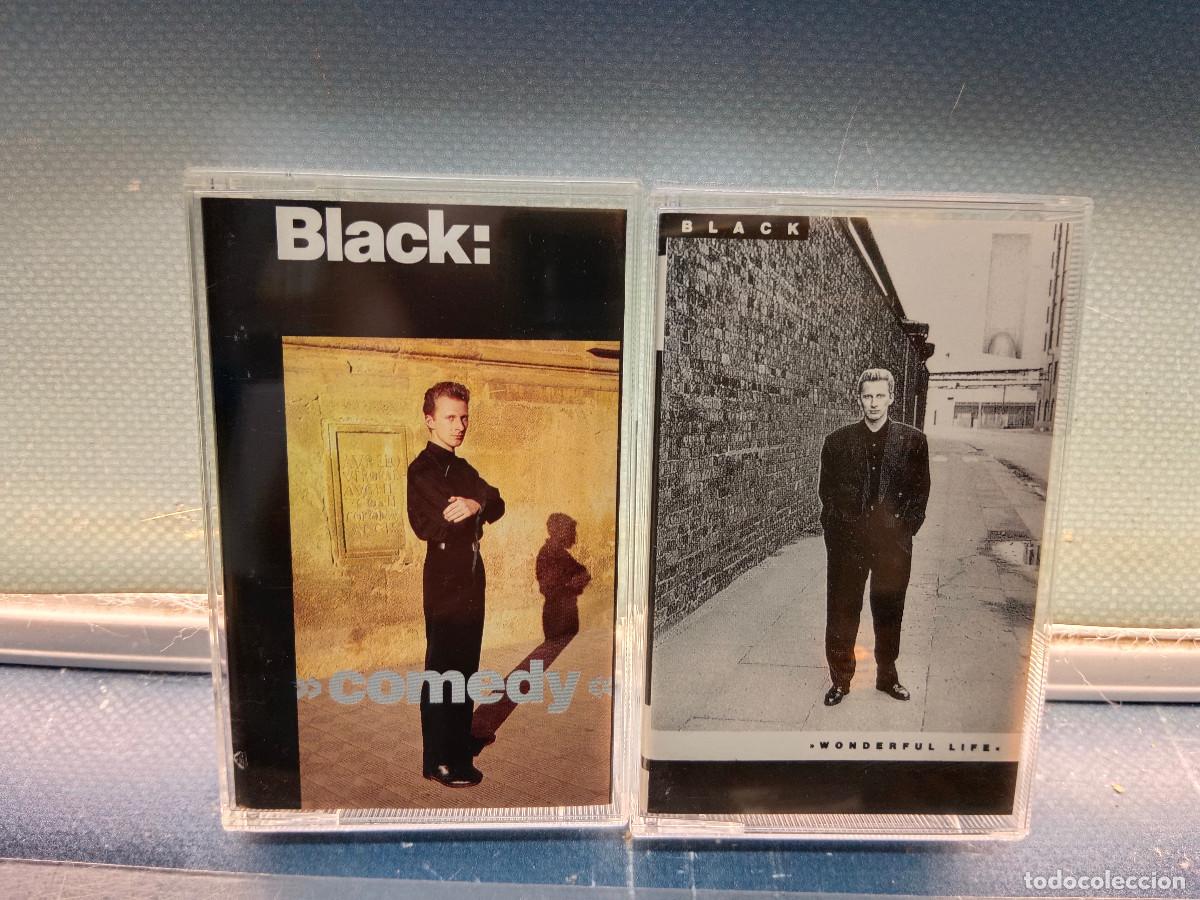 Casetes antiguos: 2 Cintas de casete: Black - Comedy + Wonderful Life. A&M Records.