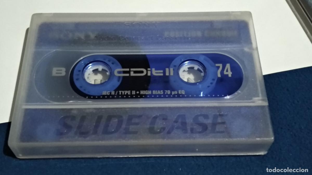 Casetes antiguos: SONY CDit II 74 CHROME SLIDE CASE CAJA PLASTICO RARA - CASETE PARA ESCUCHAR O REGRABAR -