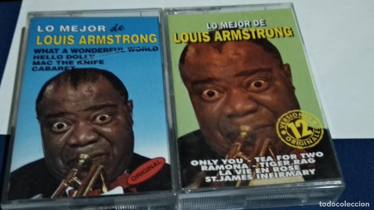 Casetes antiguos: LO MEJOR DE LOUIS ARMSTRONG VOL 1 Y 2 - 24 &Eacute;XITOS ORIGINALES CASETE CINTA CASSETTE