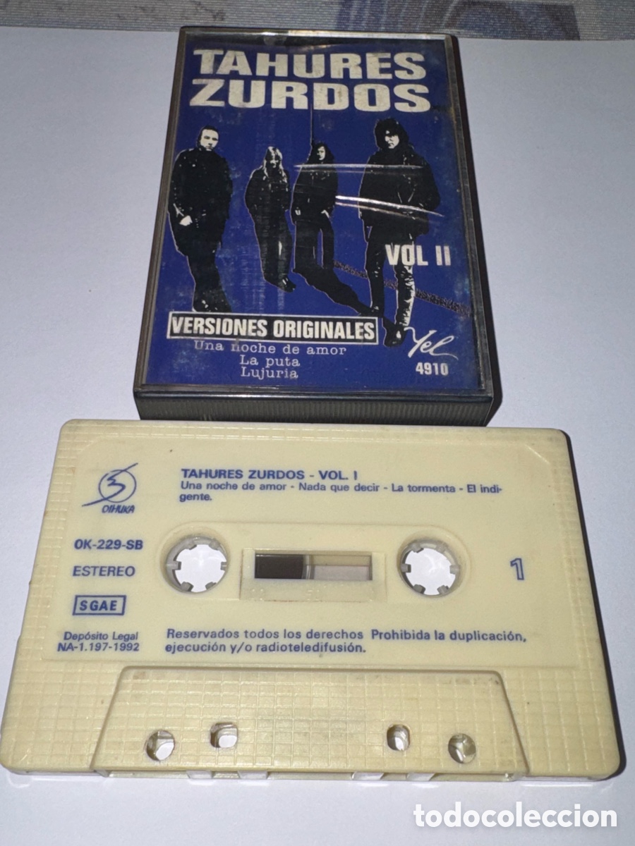 Casetes antiguos: Tah&uacute;res Zurdos - Vol. II / Casete original 1992