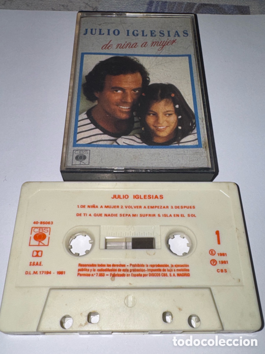 Cassettes Anciennes: Julio Iglesias &ndash; De ni&ntilde;a a mujer (1981) &ndash; Casete original