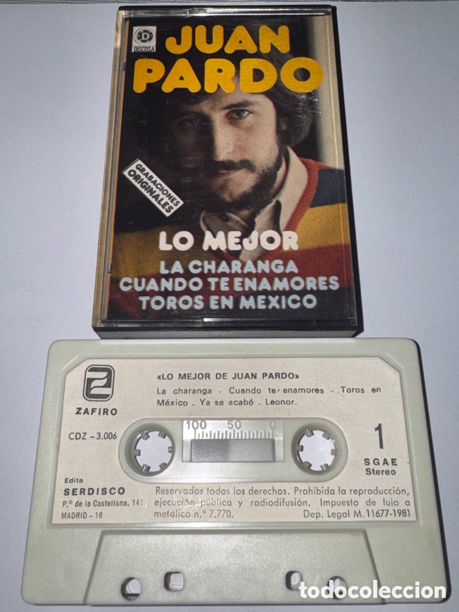 Alte Kassetten: Juan Pardo &ndash; Lo Mejor (Grabaciones Originales) (1989) &ndash; Casete