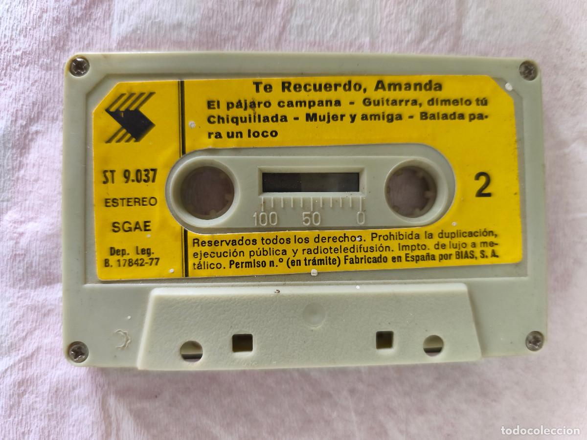 Casetes antiguos: TE RECUERDO AMANDA - Bias S.A. - Foto 4