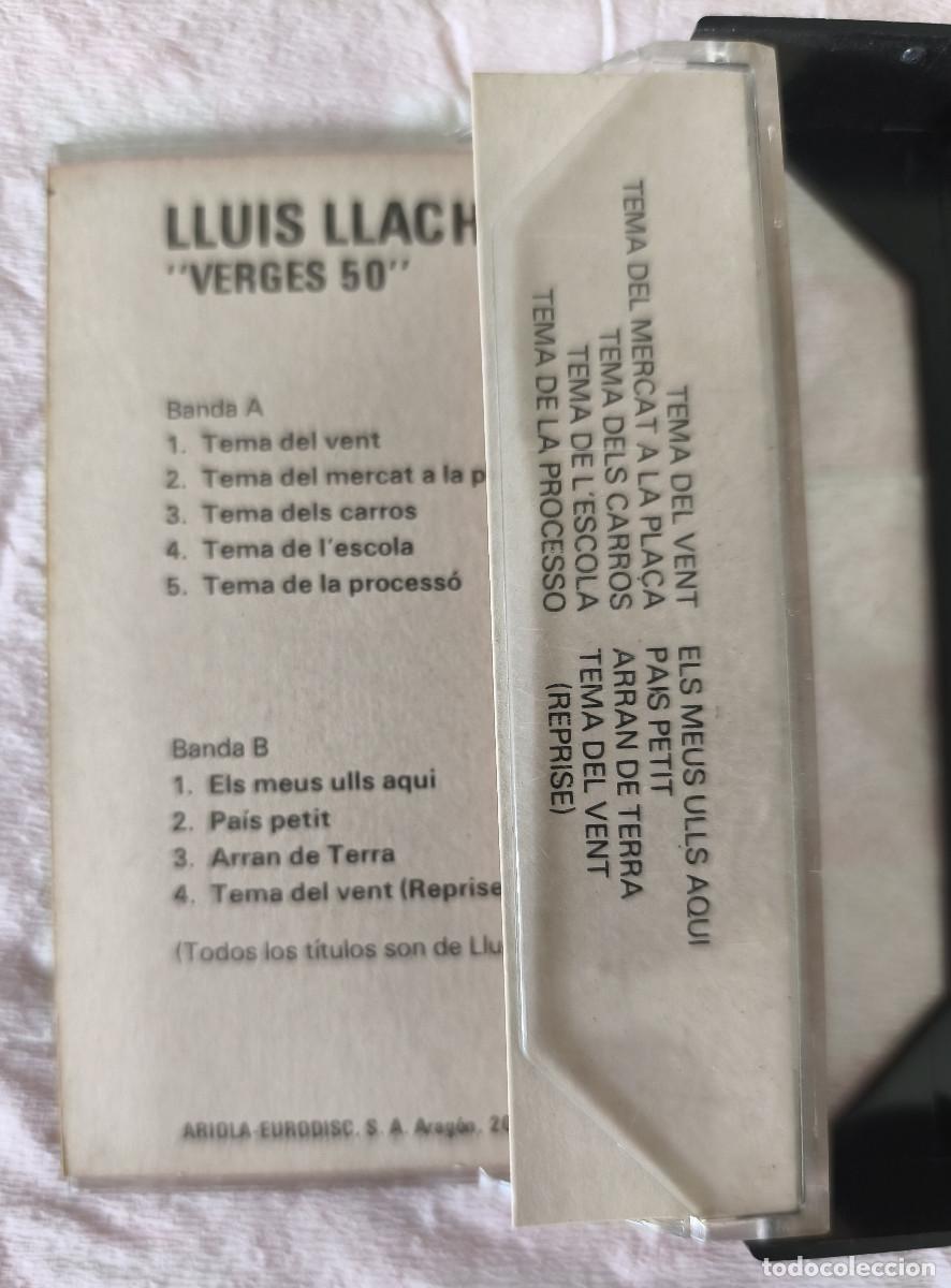 Casetes antiguos: LLUIS LLACH - VERGES 50 - Ariola - Foto 3