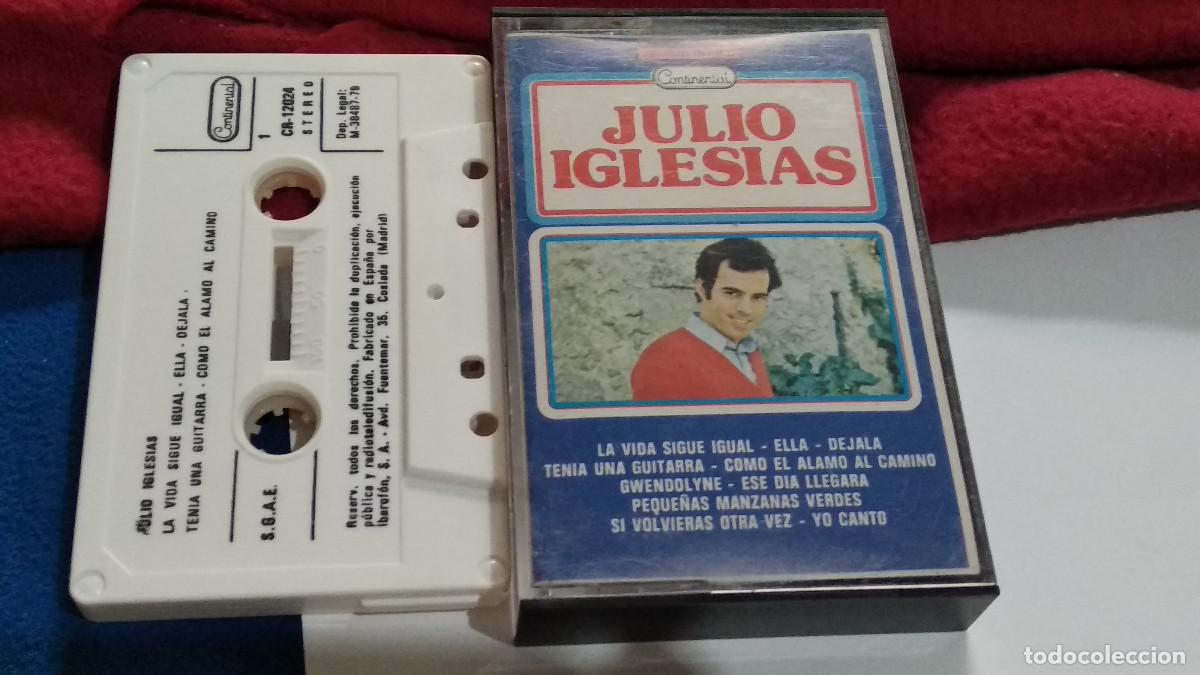 Casetes antiguos: JULIO IGLESIAS/ 1979 CONINENTAL CASETE LA VIDA SIGUE IGUAL, GWENDOLYNE, YO CANTO,TENIA UNA GUITARRA