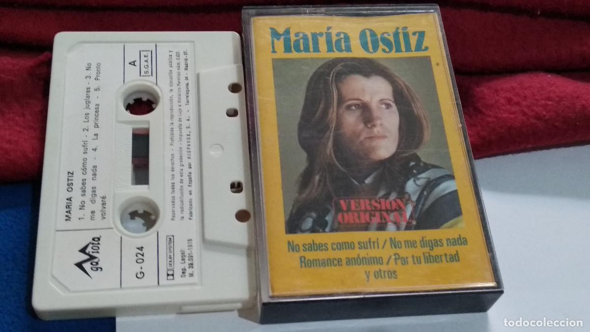 Casetes antiguos: MARIA OSTIZ / NO SABES COMO SUFR&Iacute; - CASETE 1978 GAVIOTA HISPAVOX