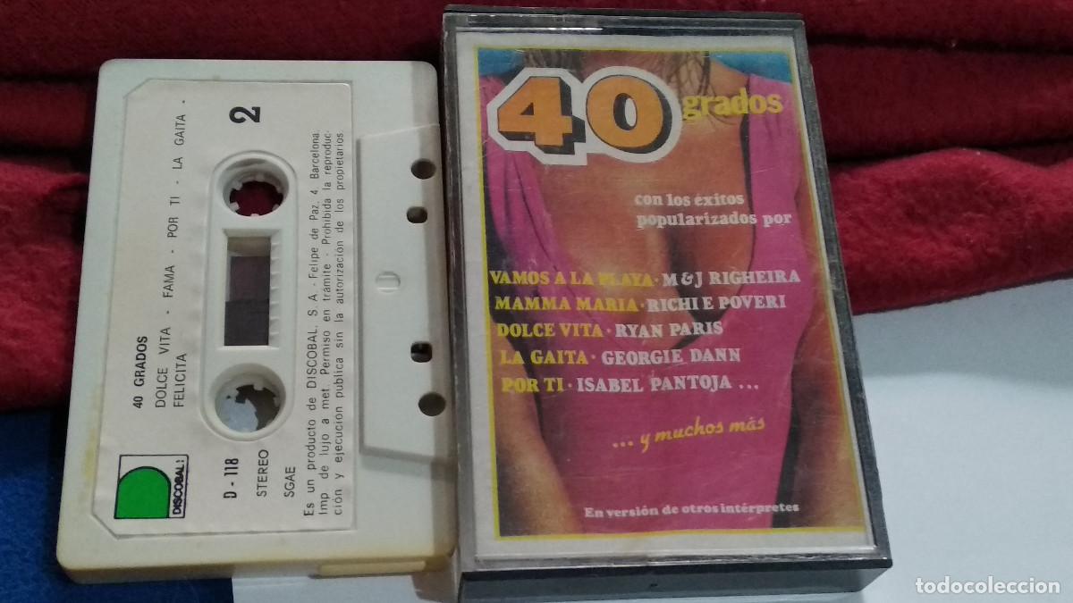 Casetes antiguos: 40 GRADOS / &Eacute;XITOS 1983 COVER - CASETE 1983 DISCOBAL