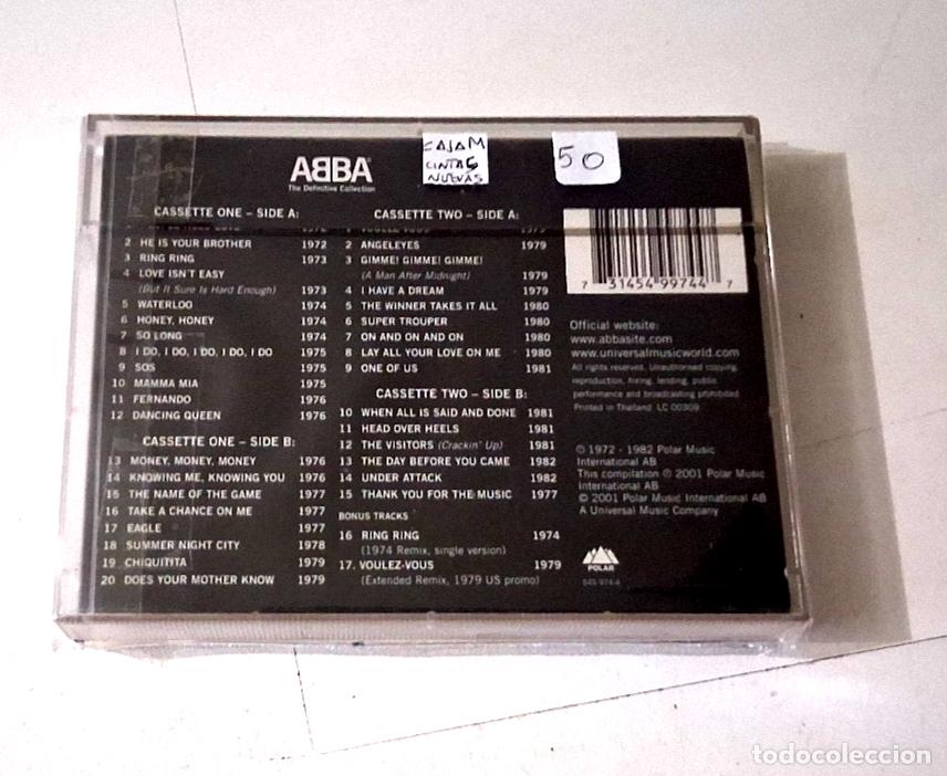 Casetes antiguos: ABBA &rdquo;THE DEFINITVE COLLECTION&rdquo; DOUBLE 2 CASSETTE K7 - Foto 2