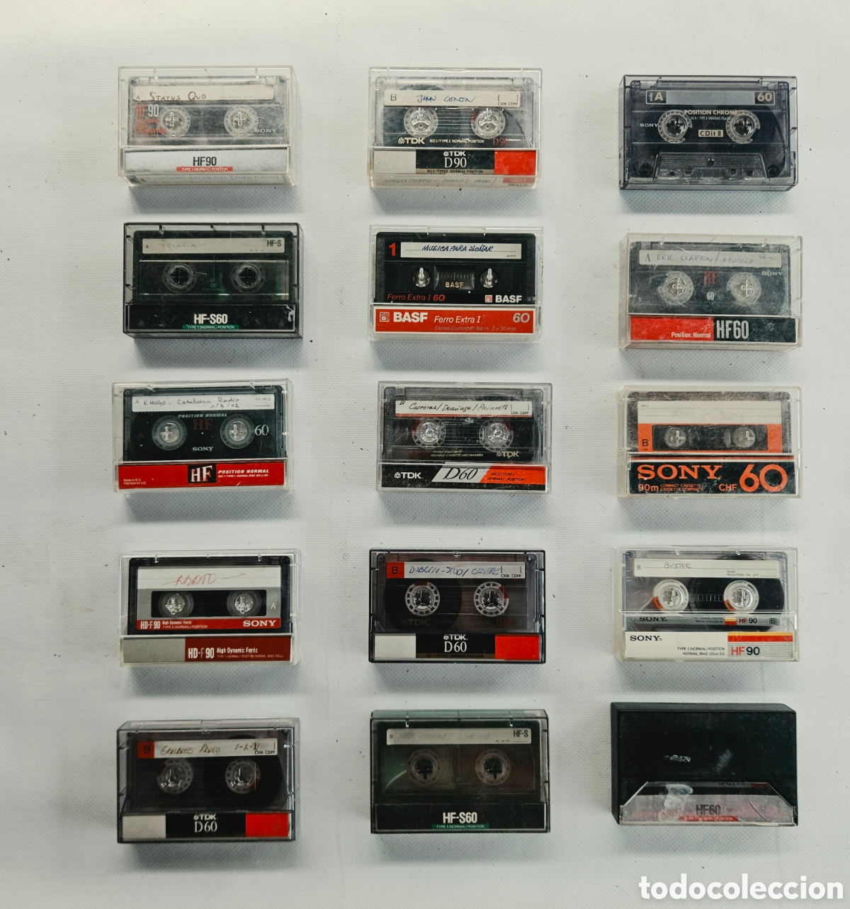 Casetes antiguos: Lote 15 cintas cassette regrabables