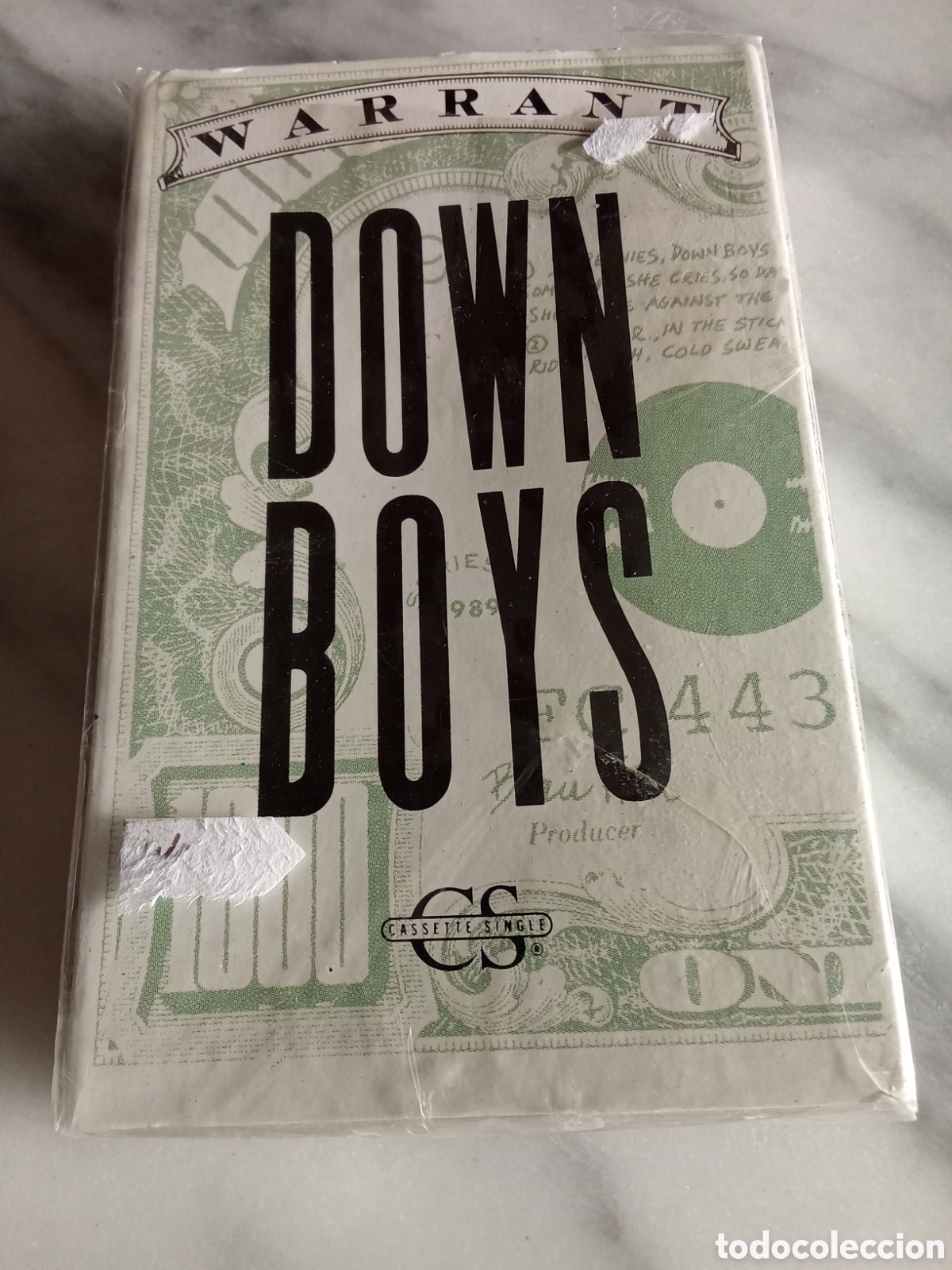 Casetes antiguos: Cassette Single 2 Tracks Warrant Down Boys - Ed. USA Mint