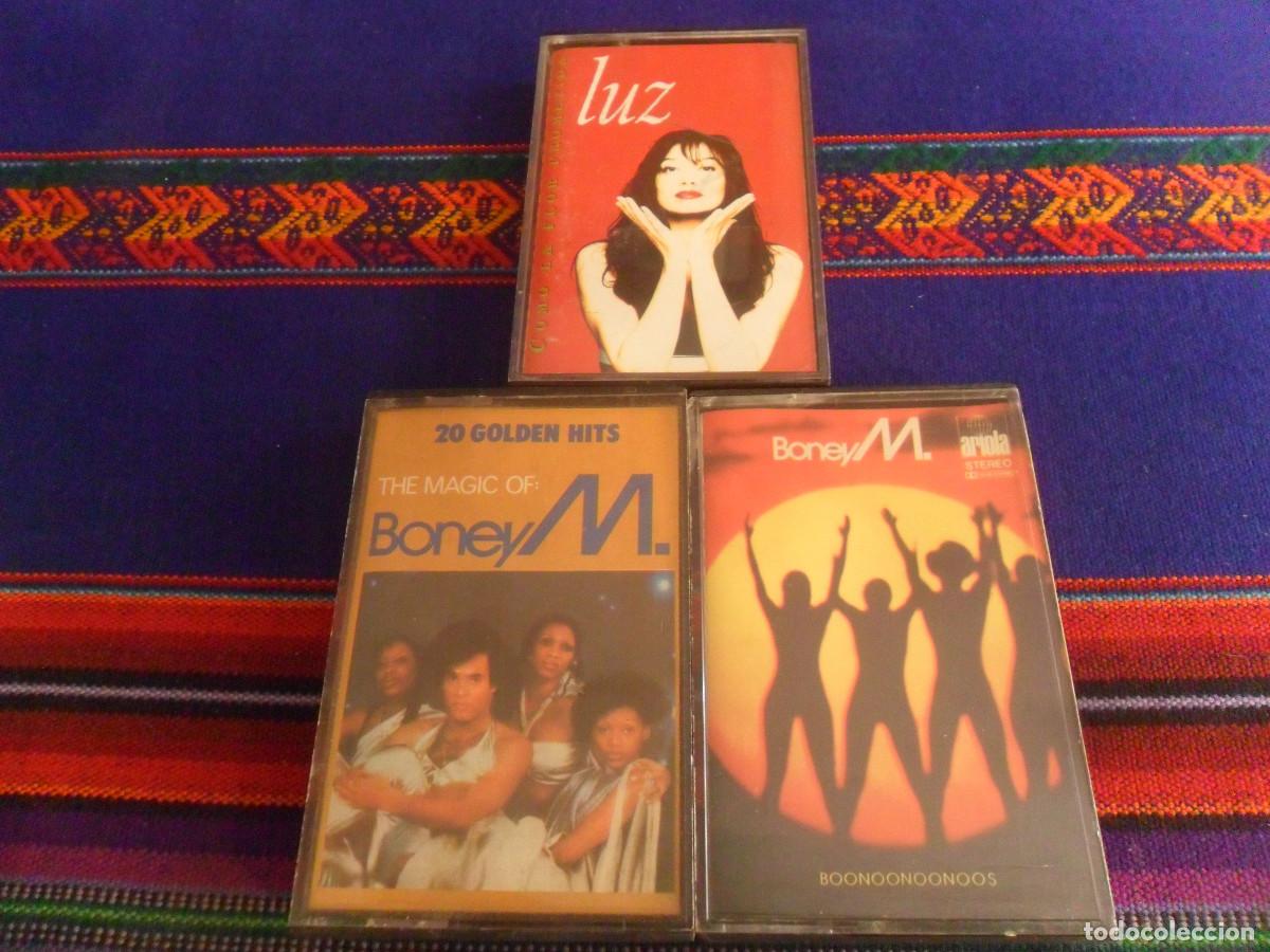 Casetes antiguos: CASSETTE THE MAGIC OF BONEY M, BOONOONOONOOS Y LUZ COMO LA FLOR PROMETIDA.