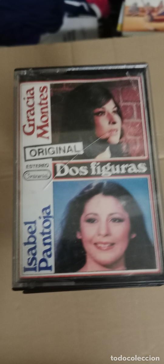 Casetes antiguos: DOS FIGURAS GRACIAS MONTES ISABEL PANTOJA CASETE MUSICA G-767
