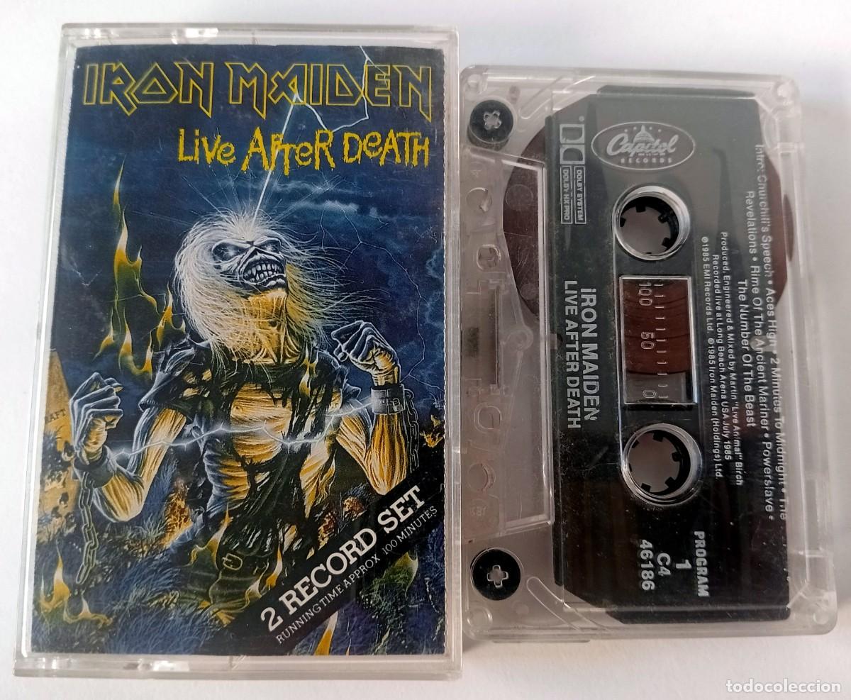 Cassettes Anciennes: CASSETTE IRON MAIDEN - LIVE AFTER DEATH (2 RECORDS SET 100 MINUTES)