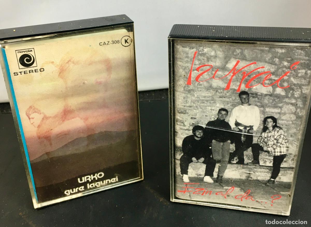 Casetes antiguos: Dos Casetes m&uacute;ica vasca. Euskera. a&ntilde;os 80/90. Urko &rdquo;Gure Lagunei&rdquo; - Izurrai. &rdquo;Ezin al da...?