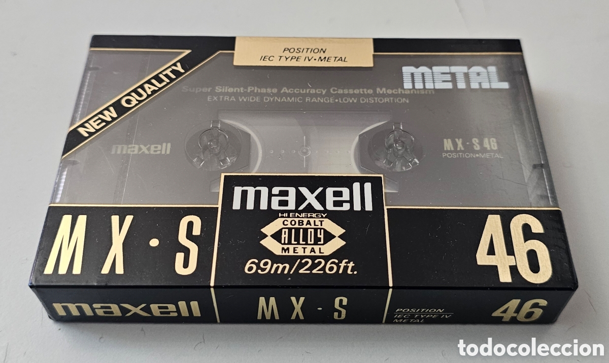 Casetes antiguos: CASSETTE MAXELL MX-S 46 METAL TYPE IV A&Ntilde;O 1900 PRECINTADO NUEVO
