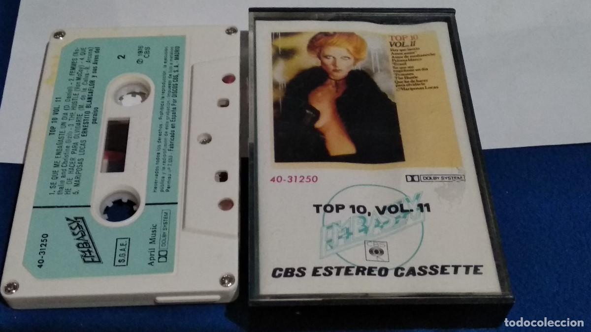 Casetes antiguos: TOP 10, VOL 11 / VERSIONES ORIGINALES - 1976 CBS - CASETE CINTA CASSETTE