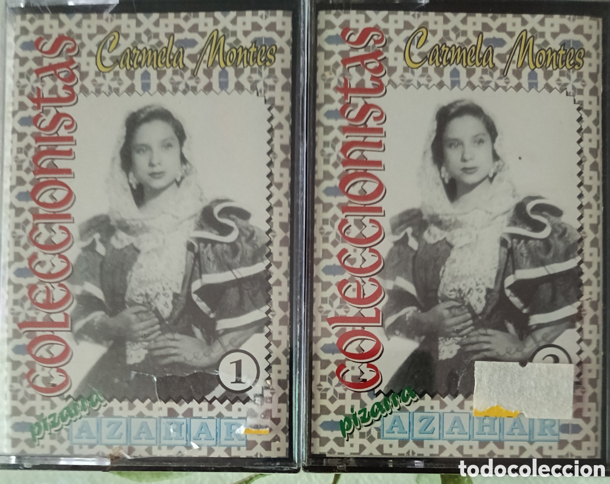 Casetes antiguos: Carmela Montes 2 Casettes Vol. 1 y 2 editados en Espa&ntilde;a sello Azahar precintados.