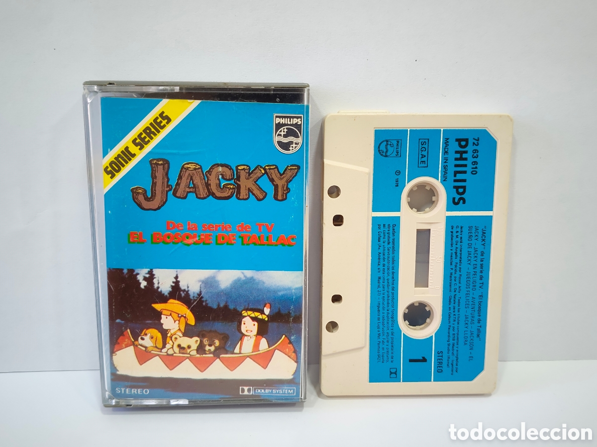 Casetes antiguos: CLASICO CINTA CASA DONIC SERIES JACKY DE LA SERERI DE TV EL BOSQUE DE TALLAC PHILIPS ORIGINAL 1978