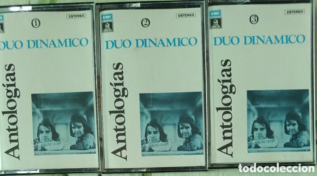 Casetes antiguos: Duo Din&aacute;mico 3 Casettes Vol 1, 2 y 3 sello Emi-Odeon editados en Espa&ntilde;a a&ntilde;o 1979.