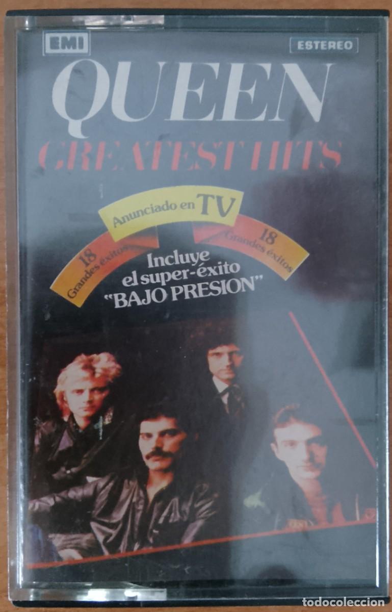 Casetes antiguos: Queen. Greatest Hits. Cinta de cassette.