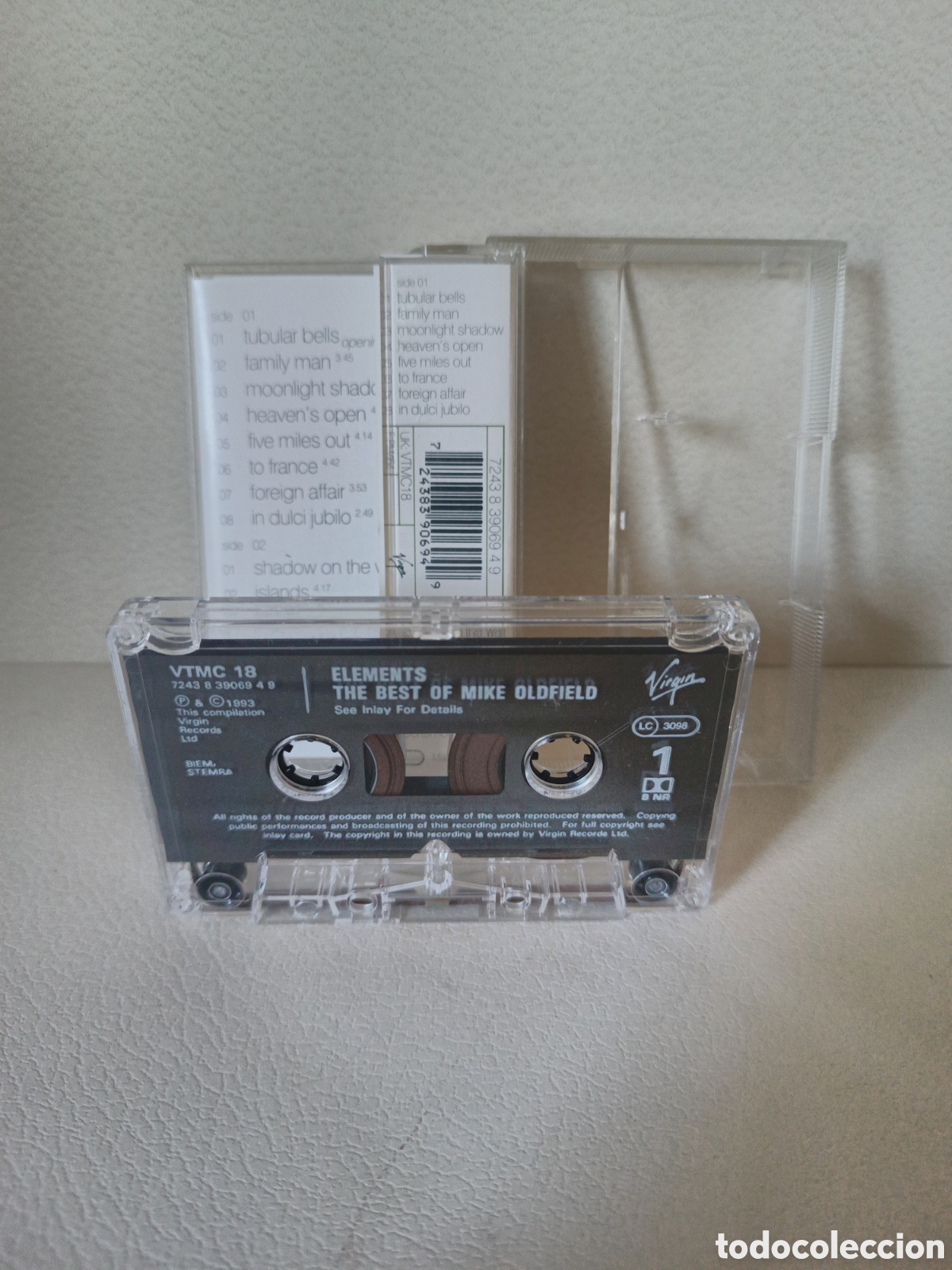Casetes antiguos: Mike Olfield Cassette Elements. Edici&oacute;n UK Virgin. - Foto 3
