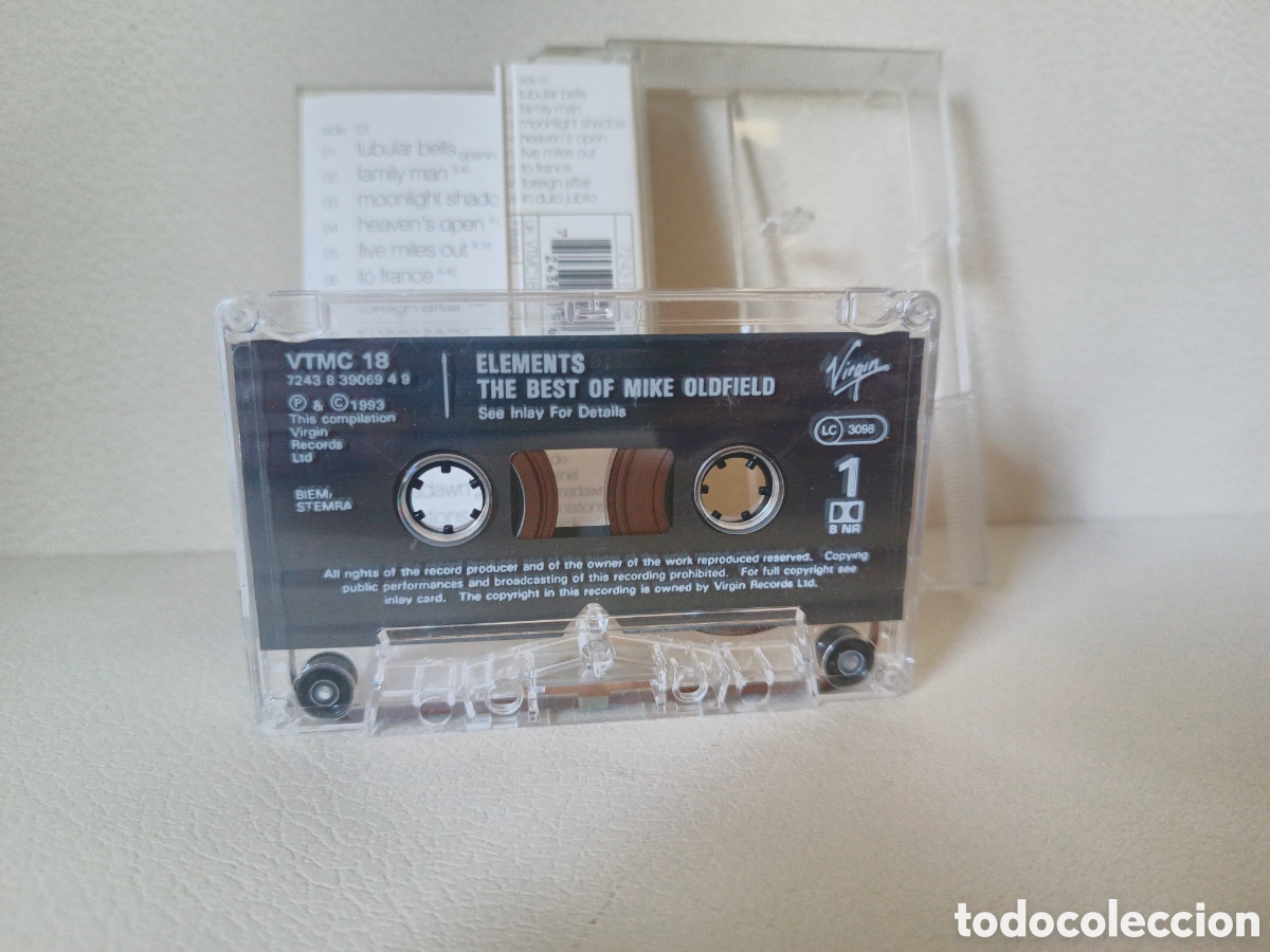 Casetes antiguos: Mike Olfield Cassette Elements. Edici&oacute;n UK Virgin. - Foto 4