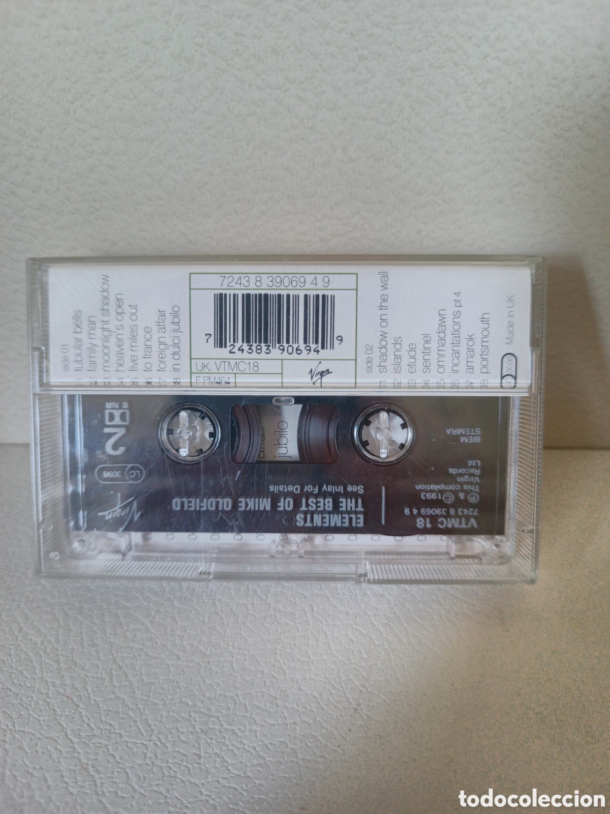 Casetes antiguos: Mike Olfield Cassette Elements. Edici&oacute;n UK Virgin. - Foto 6