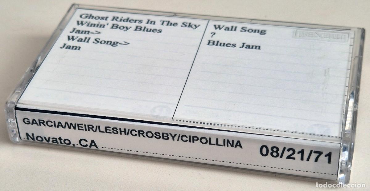 Casetes antiguos: Jerry Garcia, Bob Weir, Phil Lesh, David Crosby y John Cipollina en directo en California, 21-8-1971