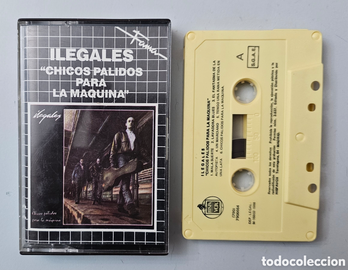 Casetes antiguos: CASSETTE ILEGALES - Chicos palidos para la m&aacute;quina (Espa&ntilde;a - Hispavox/Fama - 1988) EDICION MUY RARA