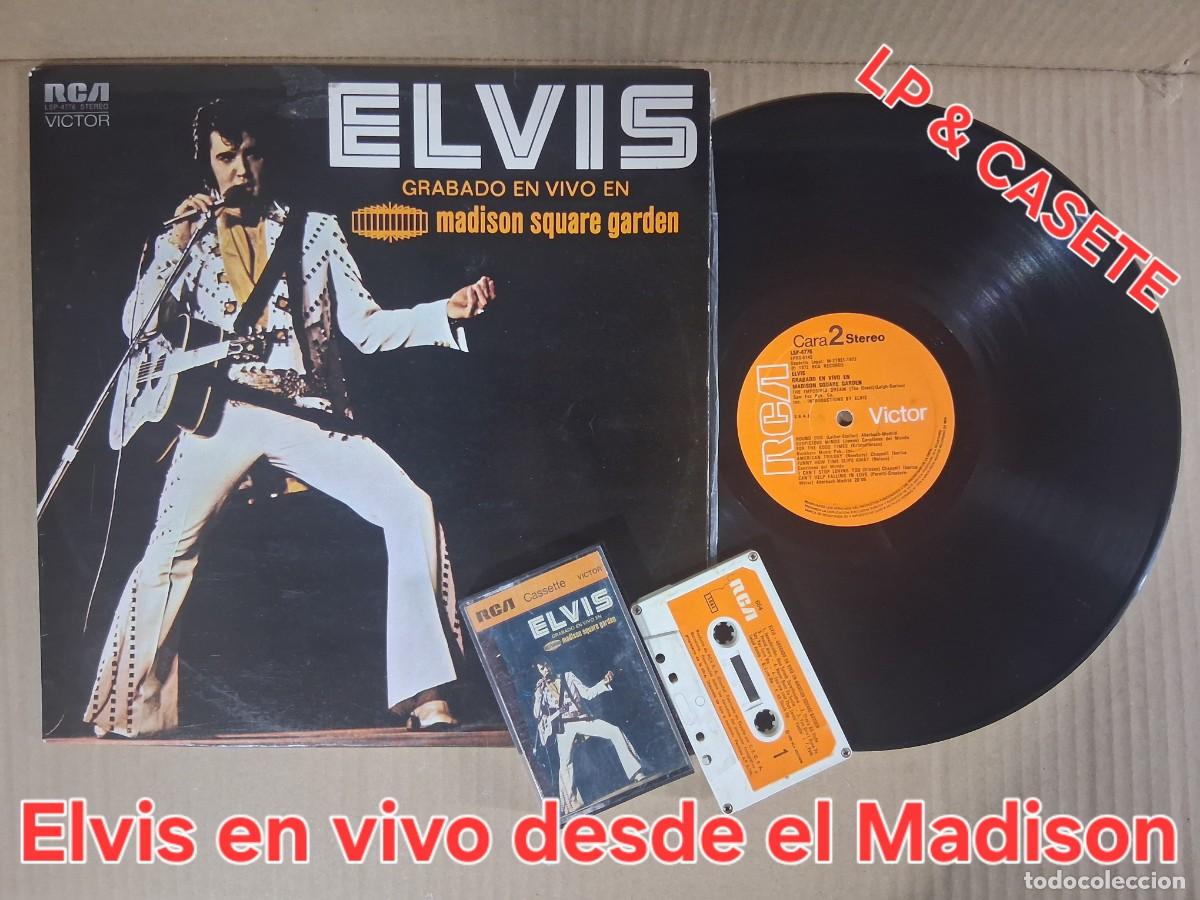Casetes antiguos: ELVIS PRESLEY desde el Madison Square Garden en vivo LP & Casete.