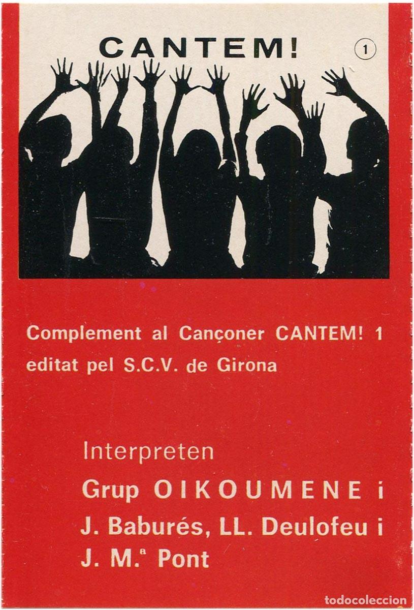 Casetes antiguos: Grup Oikoumene, J. Babur&eacute;s... - Cantem! 1 - Cassette Spain 1982 - EX/EX