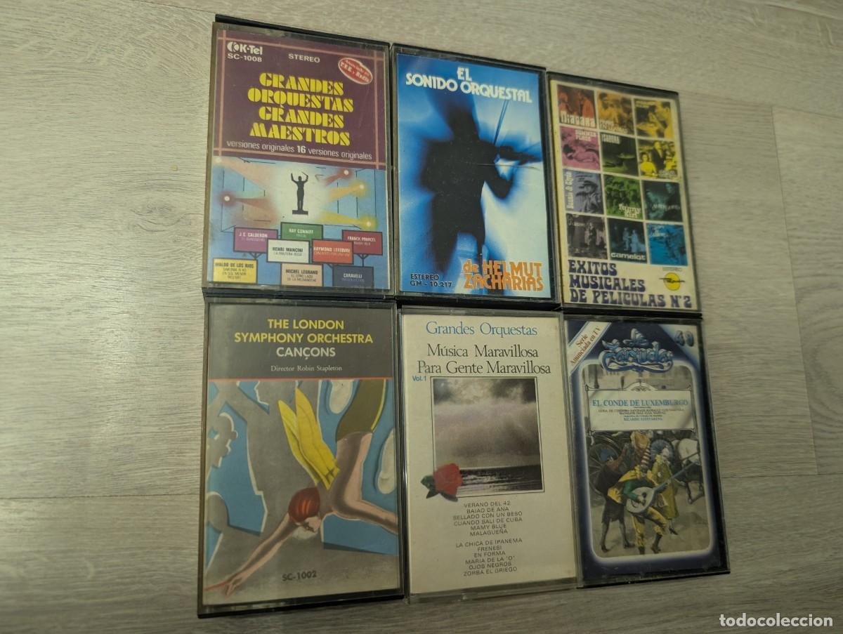 Casetes antiguos: LOTE DE CASETES VARIADOS DE ORQUESTAS , BANDAS SONORAS , MUSICA CLASICA .. ETC. SON 6 TOTAL.