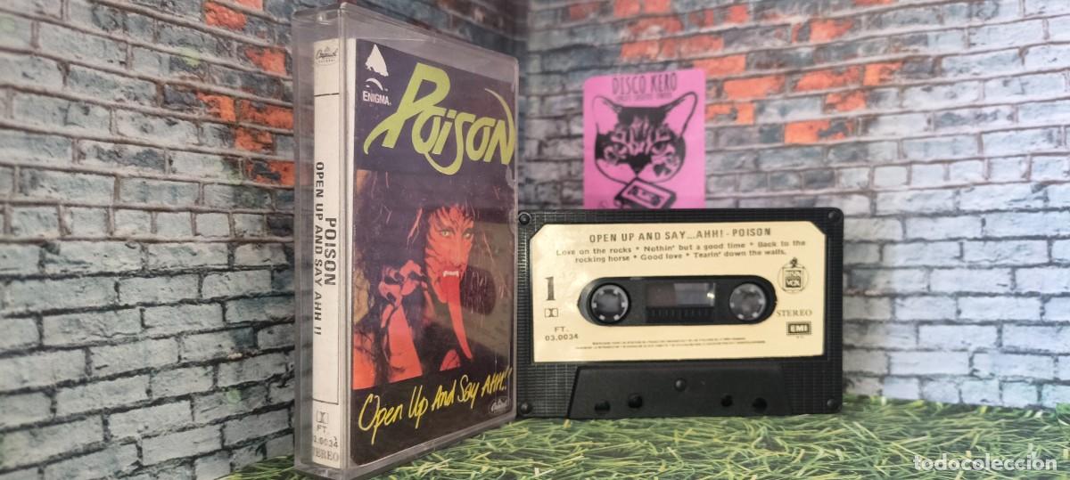 Casetes antiguos: Poison &rdquo;Open Up And Say Ahh!&rdquo; cassette edicion peruana
