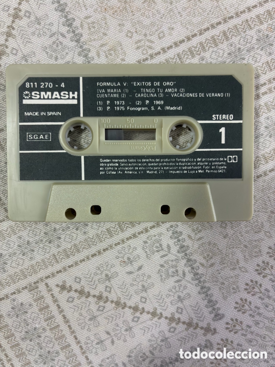 Casetes antiguos: FORMULA V Exitos de Oro Cinta de Cassette 1983 - Foto 4