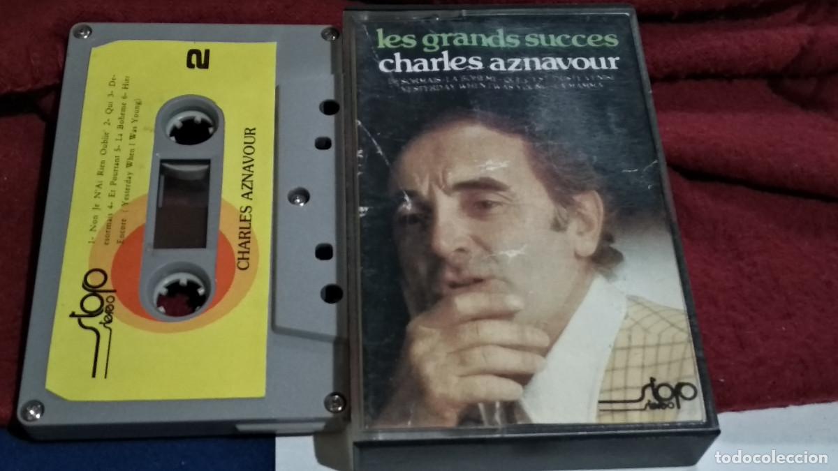Casetes antiguos: CHARLES AZNAVOUR / LES GRANDS SUCCES - STOP SIN A&Ntilde;O CASETE CINTA CASSETTE