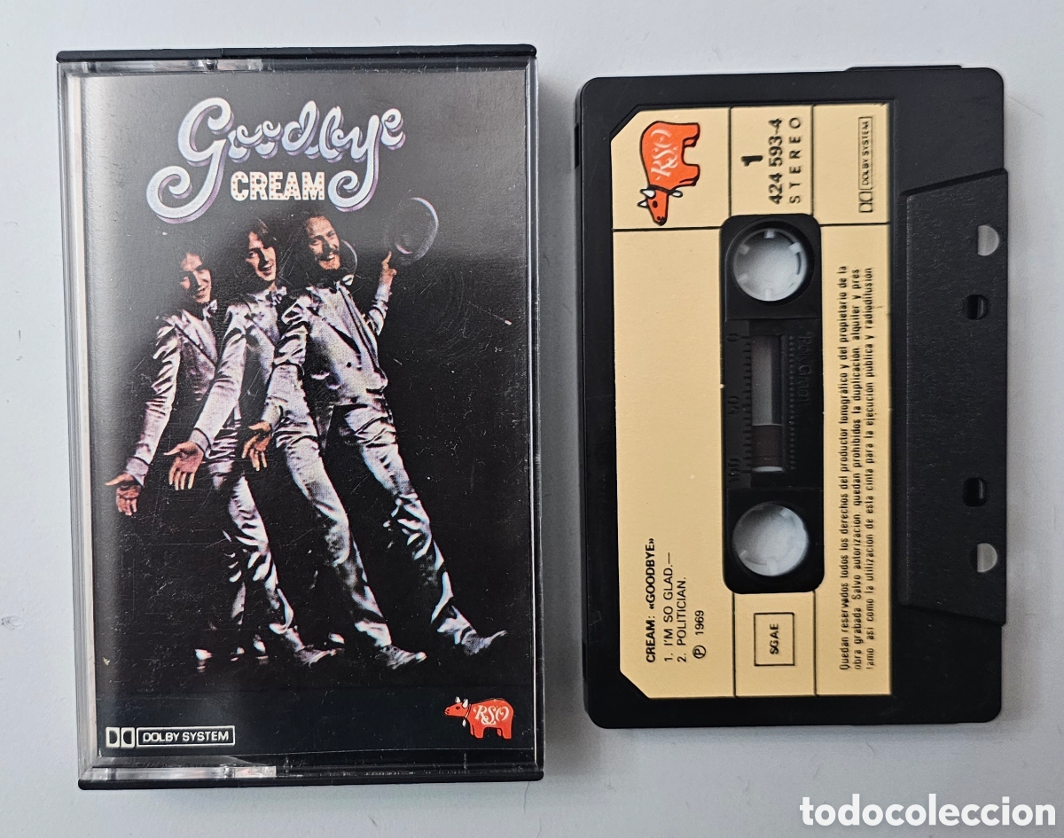 Casetes antiguos: CASSETTE CREAM - Goodbye (Espa&ntilde;a - RSO - 1989) LP de 1969 COMO NUEVA