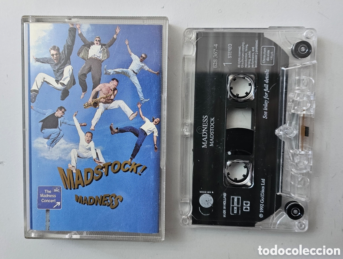 Casetes antiguos: CASSETTE MADNESS - Madstock (Holanda - Go! Discs Ltd. - 1992) POP/ROCK SKA REGGAE