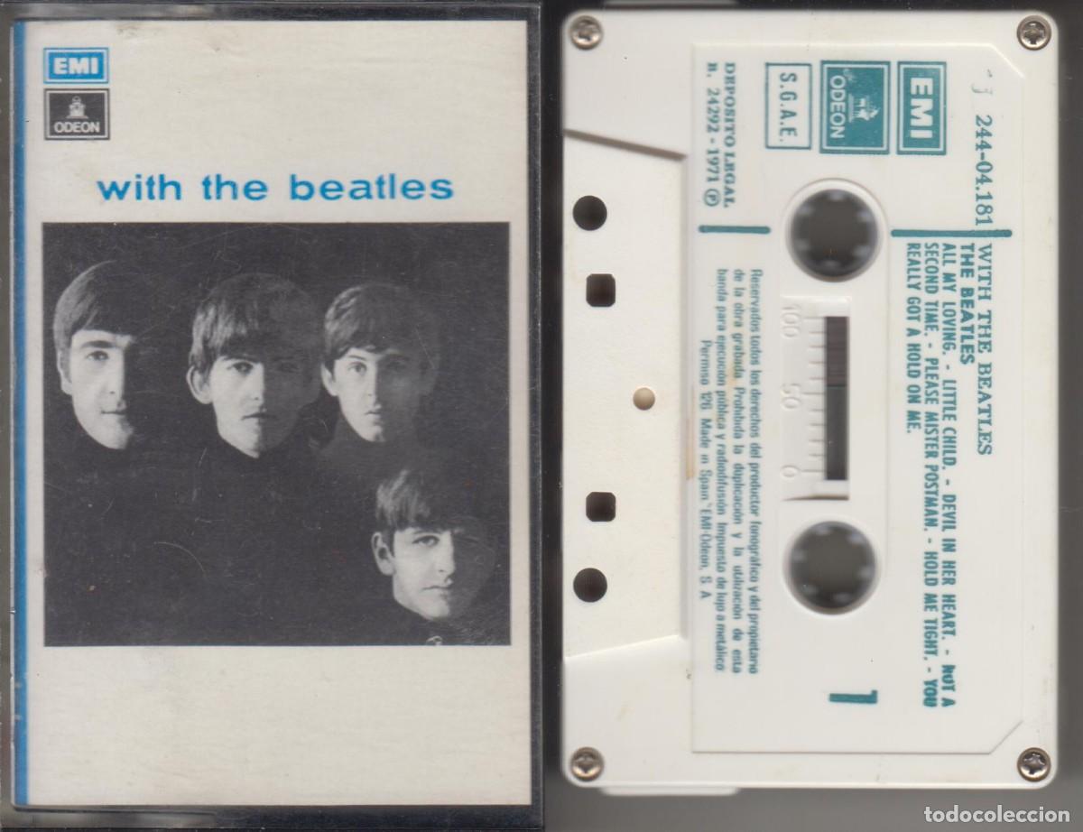Casetes antiguos: The Beatles cassette With the Beatles 1971 EMI Spain