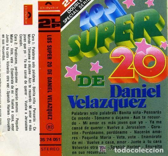 Casetes antiguos: Daniel Velazquez - Los Super 20 De... (Polydor, 1976) Ex Cefe y Los Gigantes -carcasa gris original