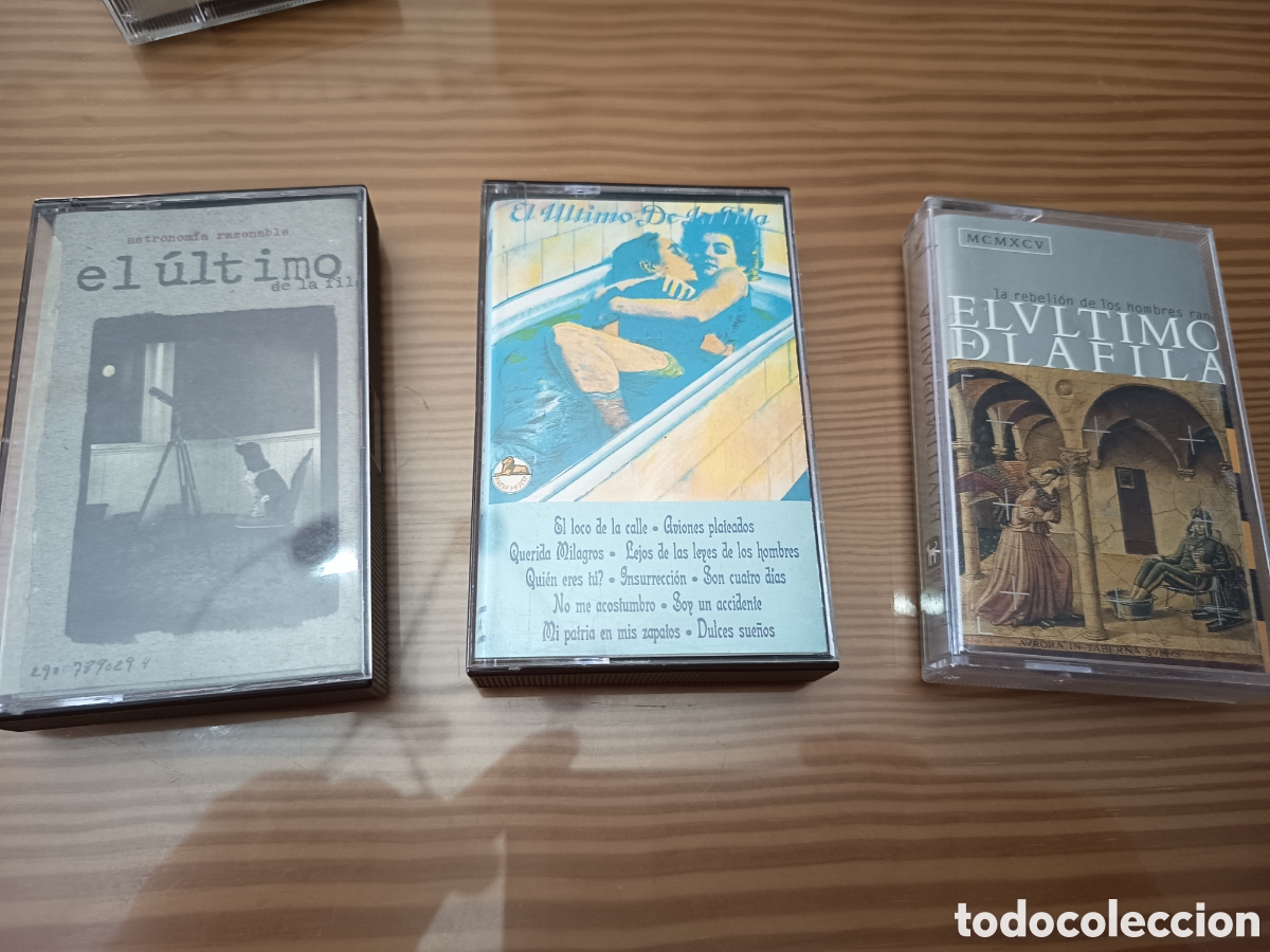 Casetes antiguos: Lote de 3 cassettes de la banda El &Uacute;ltimo De La Fila