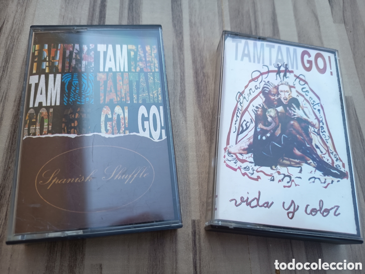 Casetes antiguos: Lote de 2 cassettes de Tam Tam Go &rdquo; Vida Y Color &rdquo; y &rdquo; Spanish Shuffle &rdquo; ,como nuevos
