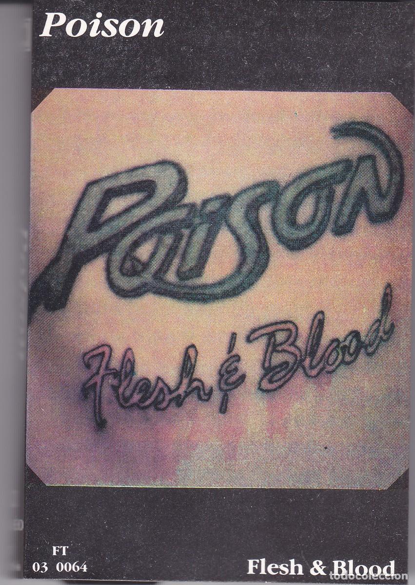Casetes antiguos: POISON &ndash; Flesh & Blood &ndash; CASETE ORIGINAL 1990 &ndash; edici&oacute;n peruana &ndash; NUEVO