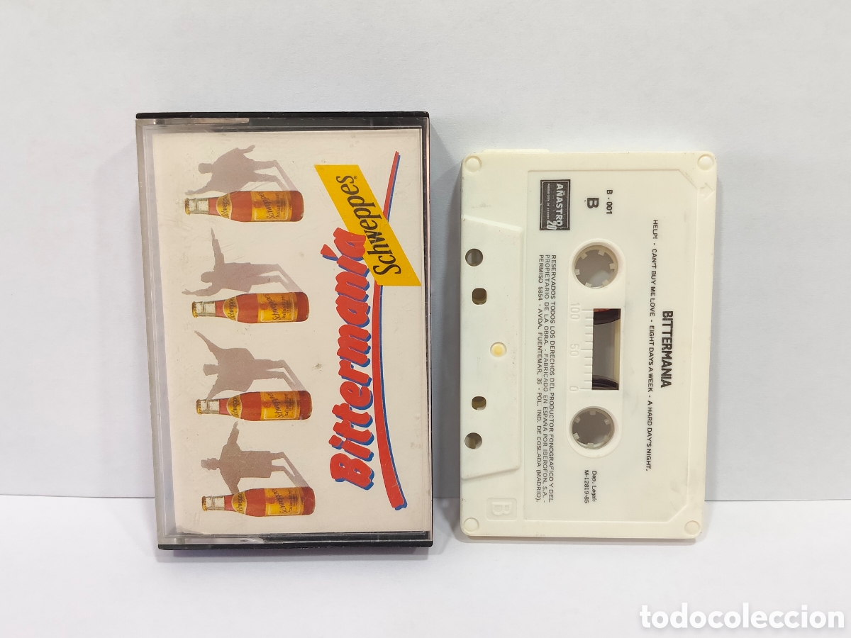 Casetes antiguos: CINTA CASSETTE PUBLICITARIA BITERMANIA SCHWEPPS ORIGINAL 1985