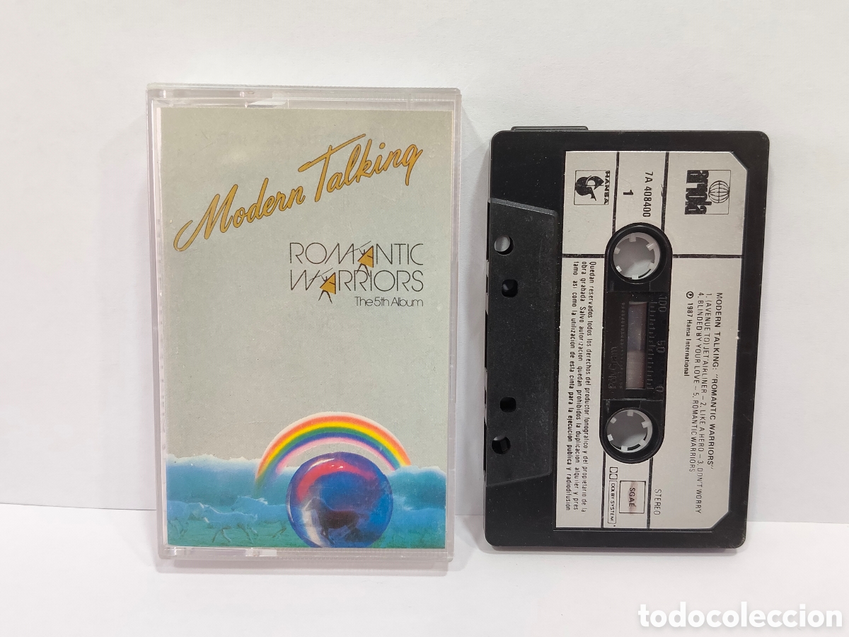 Casetes antiguos: CINTA CASSETTE MODERN TALKING ROMANTIC WARRIORS ORIGINAL ARIOLA A&Ntilde;O 1987