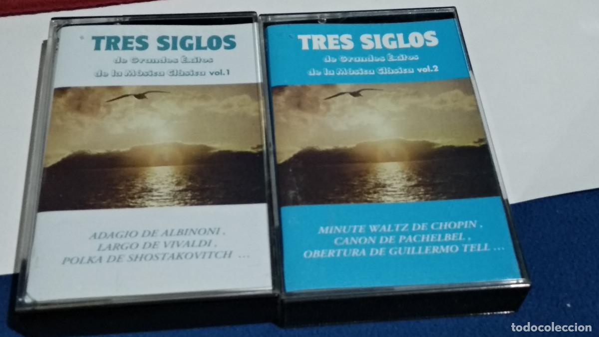 Casetes antiguos: TRES SIGLOS DE GRANDES &Eacute;XITOS DE LA M&Uacute;SICA CL&Aacute;SICA VOL 1 Y 2 - 1997 DOBLON CASETE CINTA CASSETTE