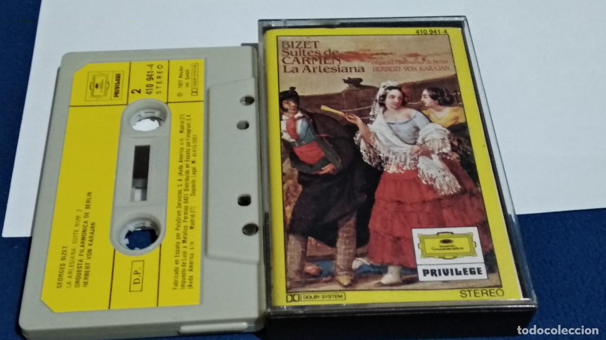 Casetes antiguos: BIZET: SUITES DE CARMEN Y LA ARLESIANA - KARAJAN -1983 Privilege CASETE