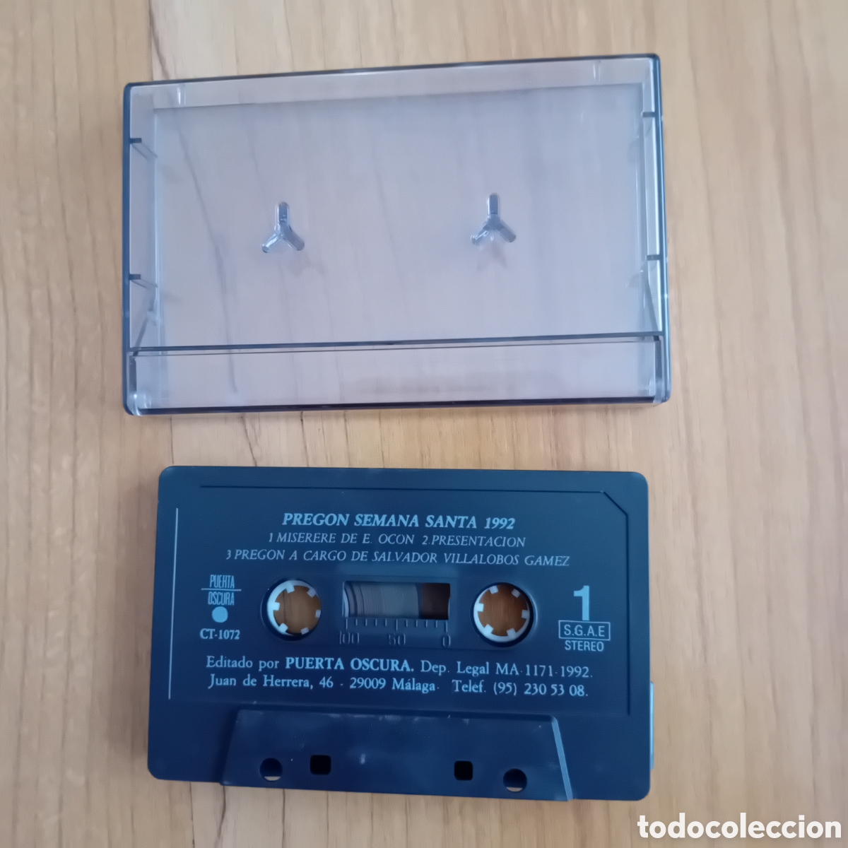 Casetes antiguos: PREGON SEMANA SANTA MALAGA 1992. SALVADOR VILLALOBOS GAMEZ